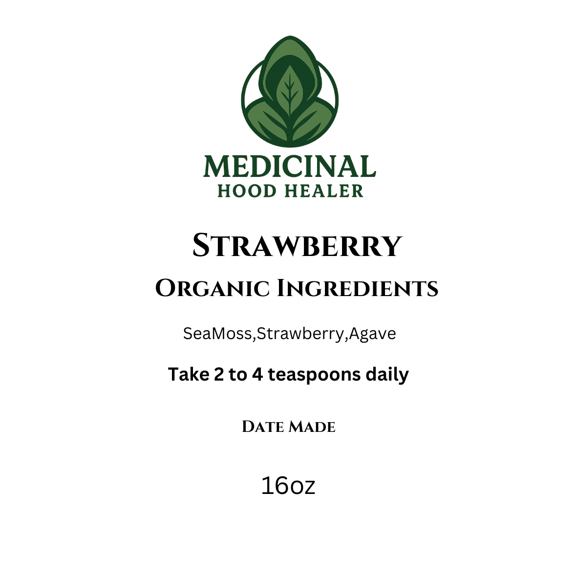 Strawberry SeaMoss -16oz